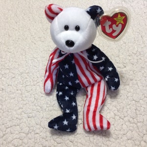 RARE WHITE Face SPANGLE Beanie Baby