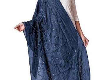 Cotton Dupatta | Elegant Sequin Ethnic Stole Festive Wear