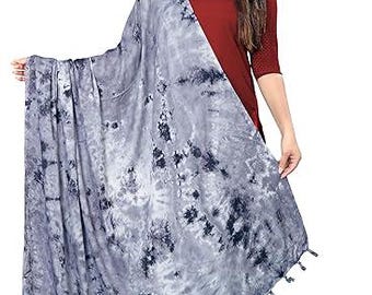 Tie Dye Cotton Dupatta Scarf | Lightweight Ethnic Shawl