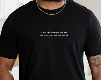 Minimalist T-Shirt For Couples Funny Shirt For Boyfriend Gift For Men Funny Shirt Design