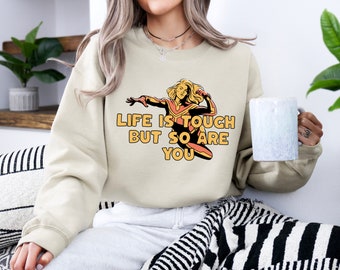 Positive Vibes Shirt Feminist Sweatshirt With Motivational Quote Positivity Cute Feminism Sweatshirt