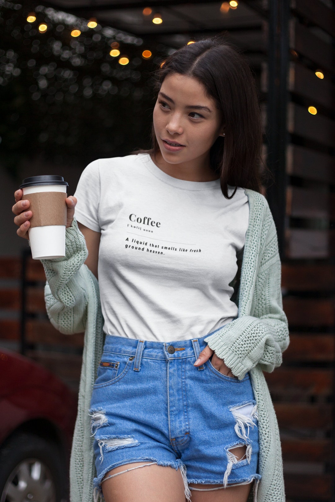 LOVE COFFEE PRINTED TRENDY LOUNGE WEAR FOR WOMEN