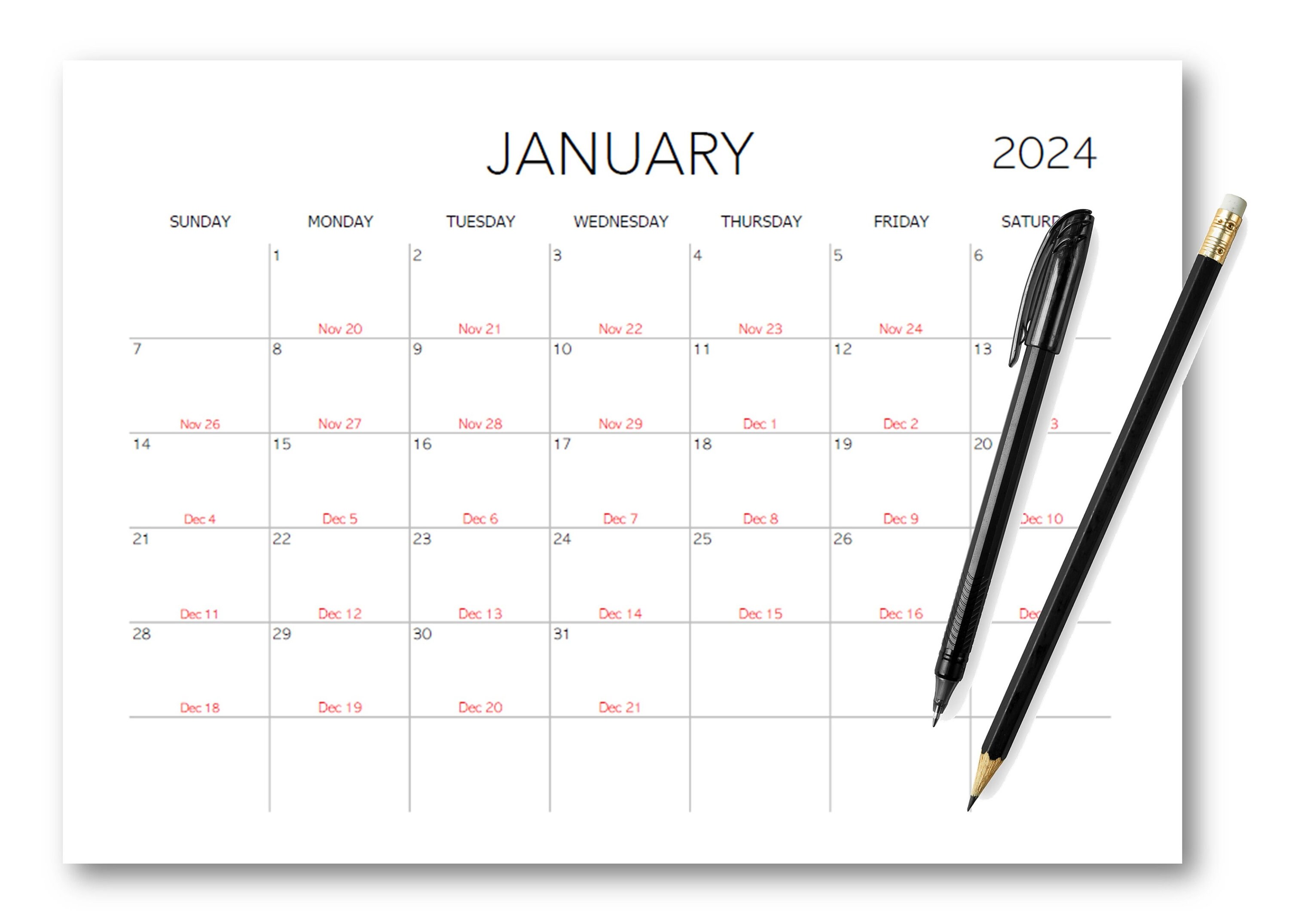 2024 2025 Monthly Calendar, Chinese Lunar & Gregorian Dates, Lunisolar