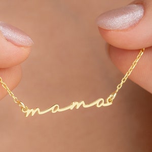 Collar de mamá delicada, regalo de la mamá embarazada, collar de nueva mamá, regalos del día de las madres para la abuela, el mejor regalo para mamá