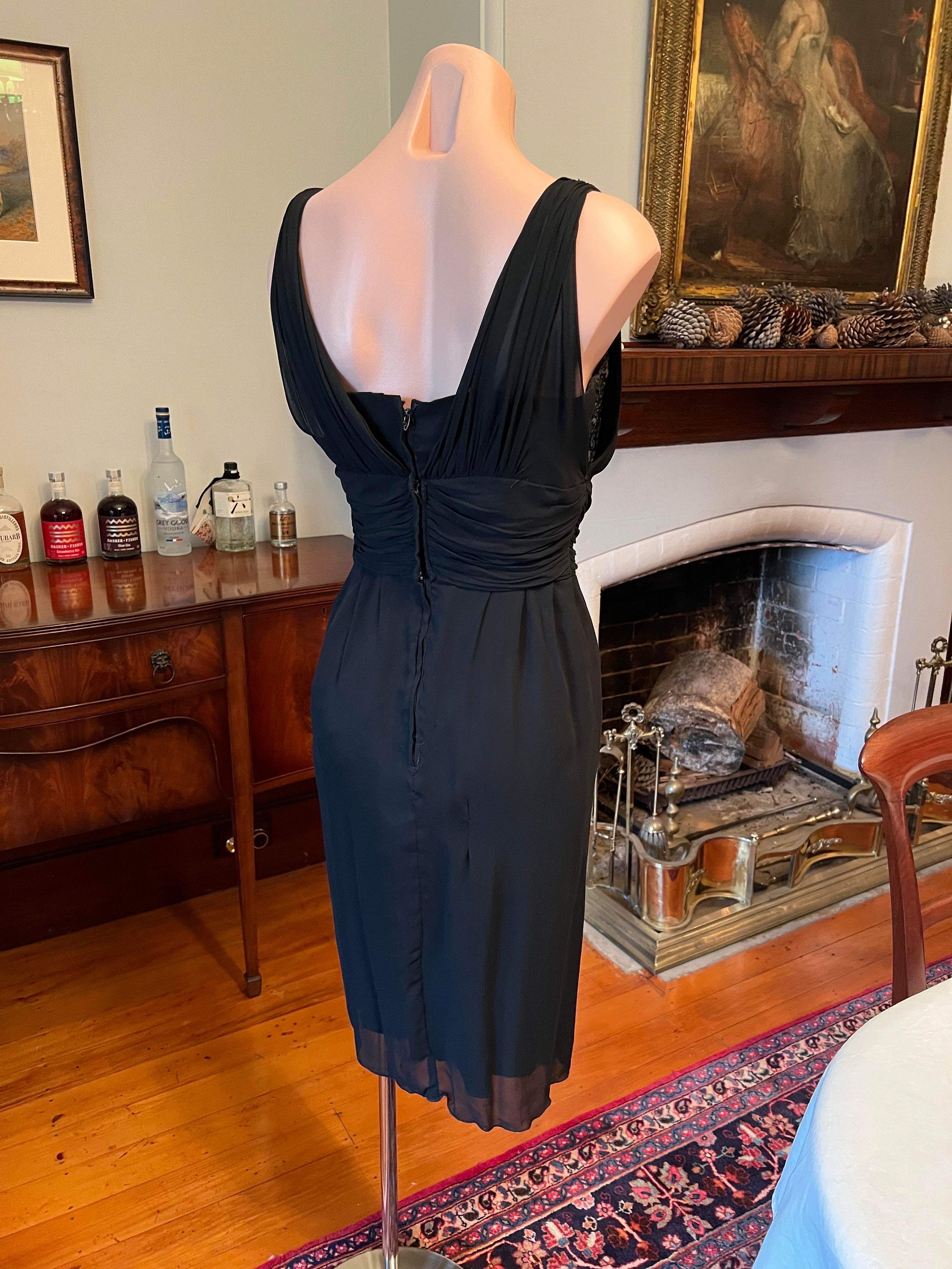 1960s Chiffon & Lame Dress