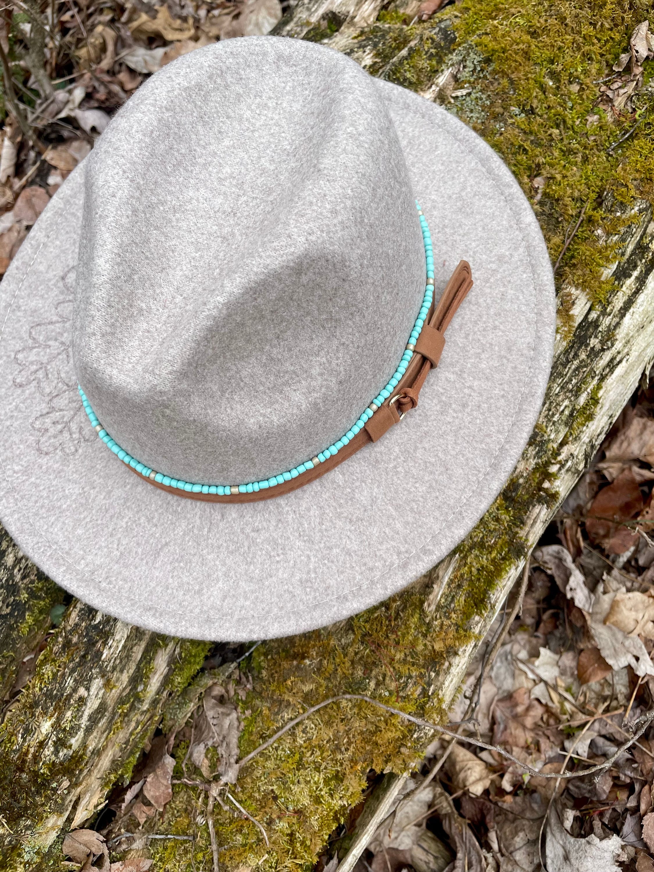 Folding Travel Hat - Jewelled Band