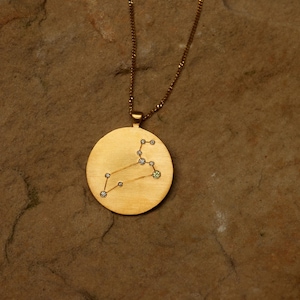 Leo Zodiac Handmade Necklace, Astrology Gift for Her, Leo Pendant, Silver Constellation, Birthday gift, Birthstone Jewelry.