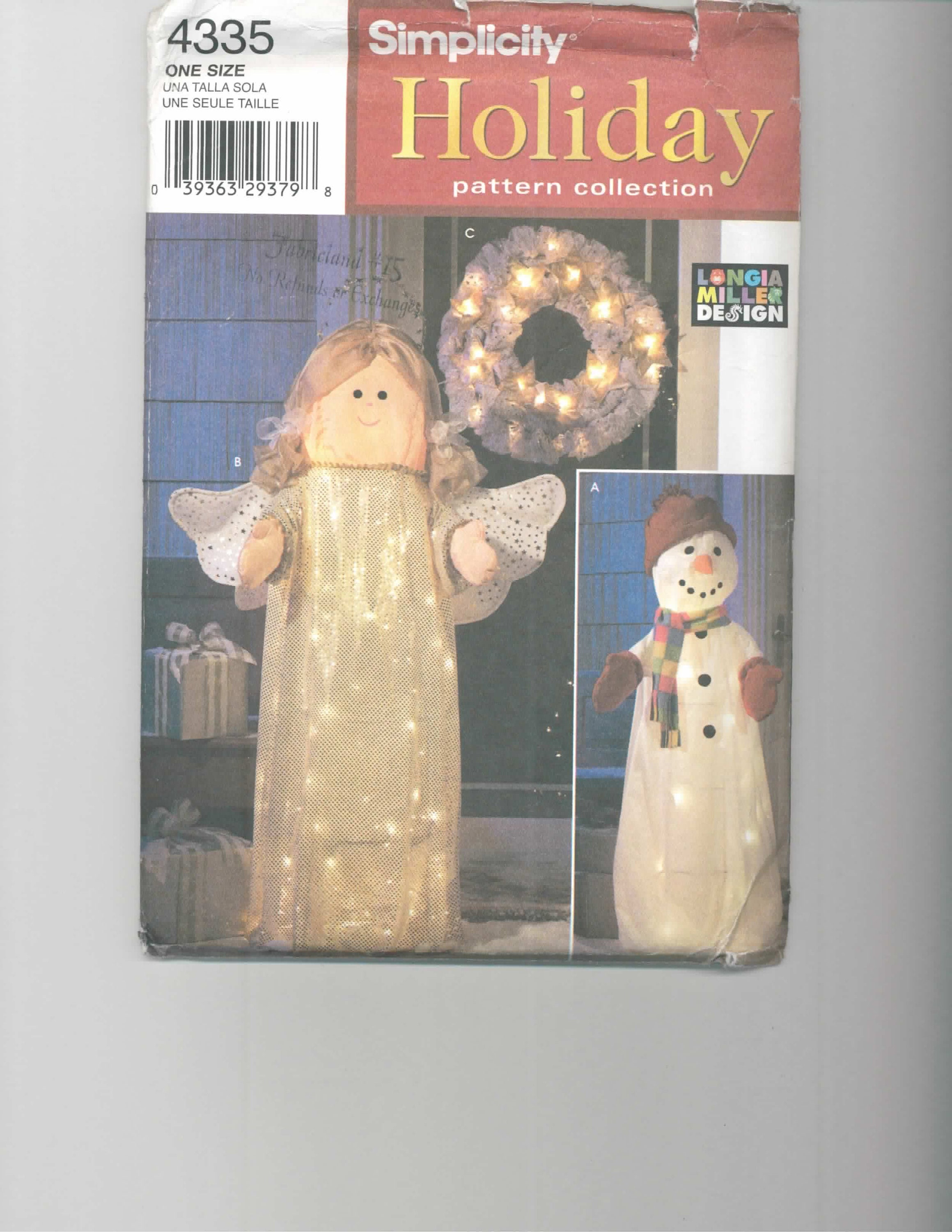 Simplicity 4335, 2000s Sewing Craft Pattern, One Size, Christmas ...