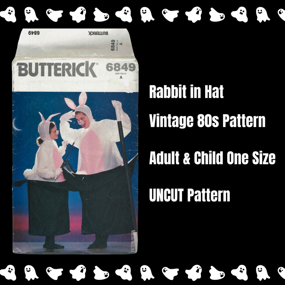 Butterick 6849, Vintage 1980s Sewing Pattern, Children & Adult One Size ...