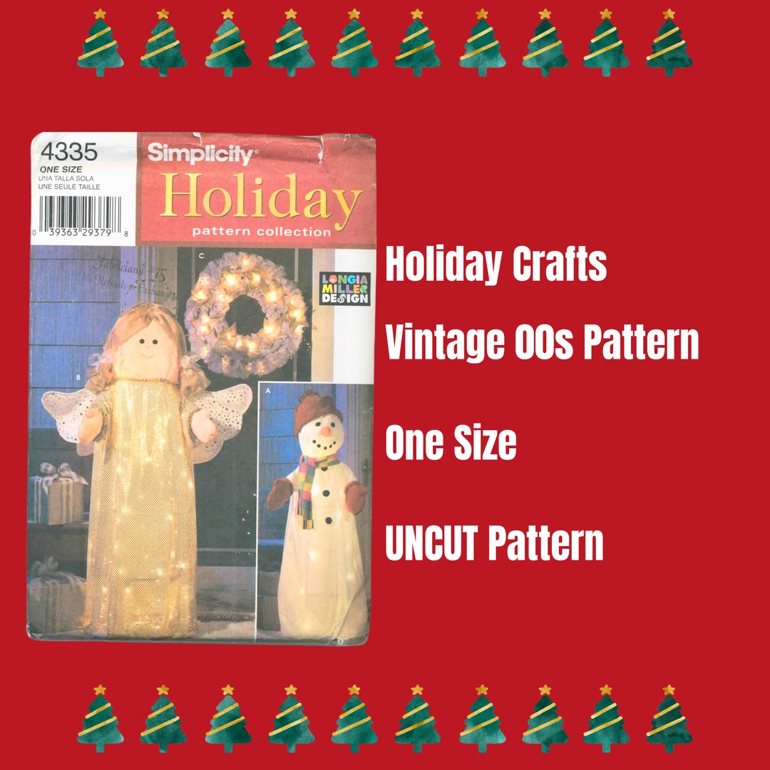 Simplicity 4335, 2000s Sewing Craft Pattern, One Size, Christmas ...