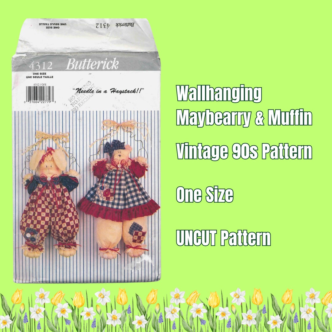 Butterick 4312, Vintage 1990s Craft Sewing Pattern, One Size ...
