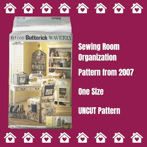 May include: A vintage sewing room organisation pattern from 2007, Butterick WAVERLY pattern number B5160, one size, uncut.