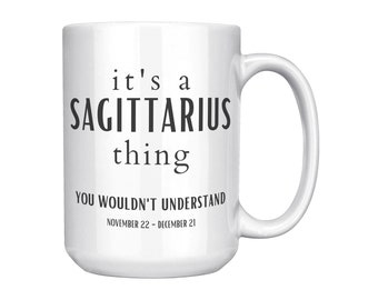 Sagittarius Zodiac Mug: 15oz Astrology Gift
