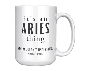 Aries Zodiac 15oz Mug: Astrology Gift