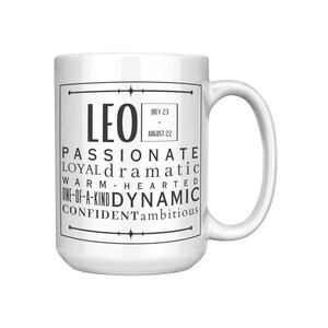 Leo Zodiac Mug, Astrology Mug, Zodiac Gift, Leo Birthday Gift, Leo Mug, Personalized Mug, Leo Affirmation Mug, Zodiac Gifts, Zodiac Sign Mug