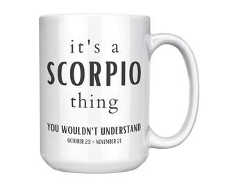 Scorpio Zodiac Mug: 15oz Astrology Gift