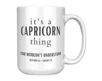 Capricorn Zodiac Mug: 15oz Astrology Gift