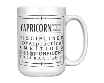 Capricorn Zodiac 15oz Mug: Astrology Gift