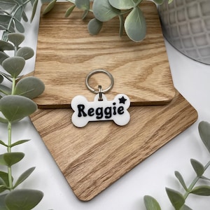 Bone - Personalised 3D Printed Dog Tag, custom, sustainable, customized