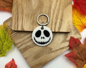 Skellington Inspired Tag- Personalised 3D Printed Dog Tag, customisable, sustainable, halloween, spooky, character, skeleton