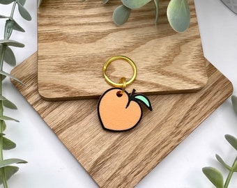 Peach - Targhetta per cani stampata in 3D, personalizzata, sostenibile, portachiavi, regalo
