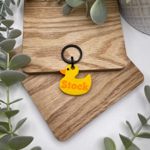 Duck - Personalised 3D Printed Dog Tag, custom, sustainable, customized, rubber ducky, gift