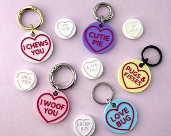 Personalized Sweetheart Dog Tag: 3D Printed Keyring, Free Engraving