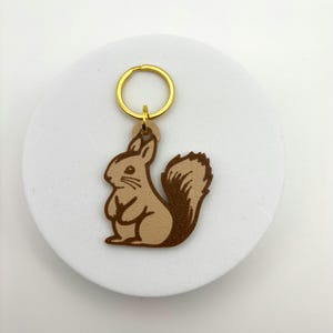 Personalized Squirrel Dog Tag: 3D Printed Pet ID, Autumn Woodland
