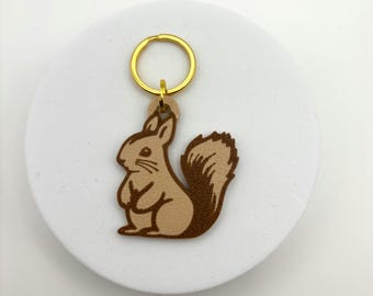 Personalized Squirrel Dog Tag: 3D Printed Pet ID, Autumn Woodland