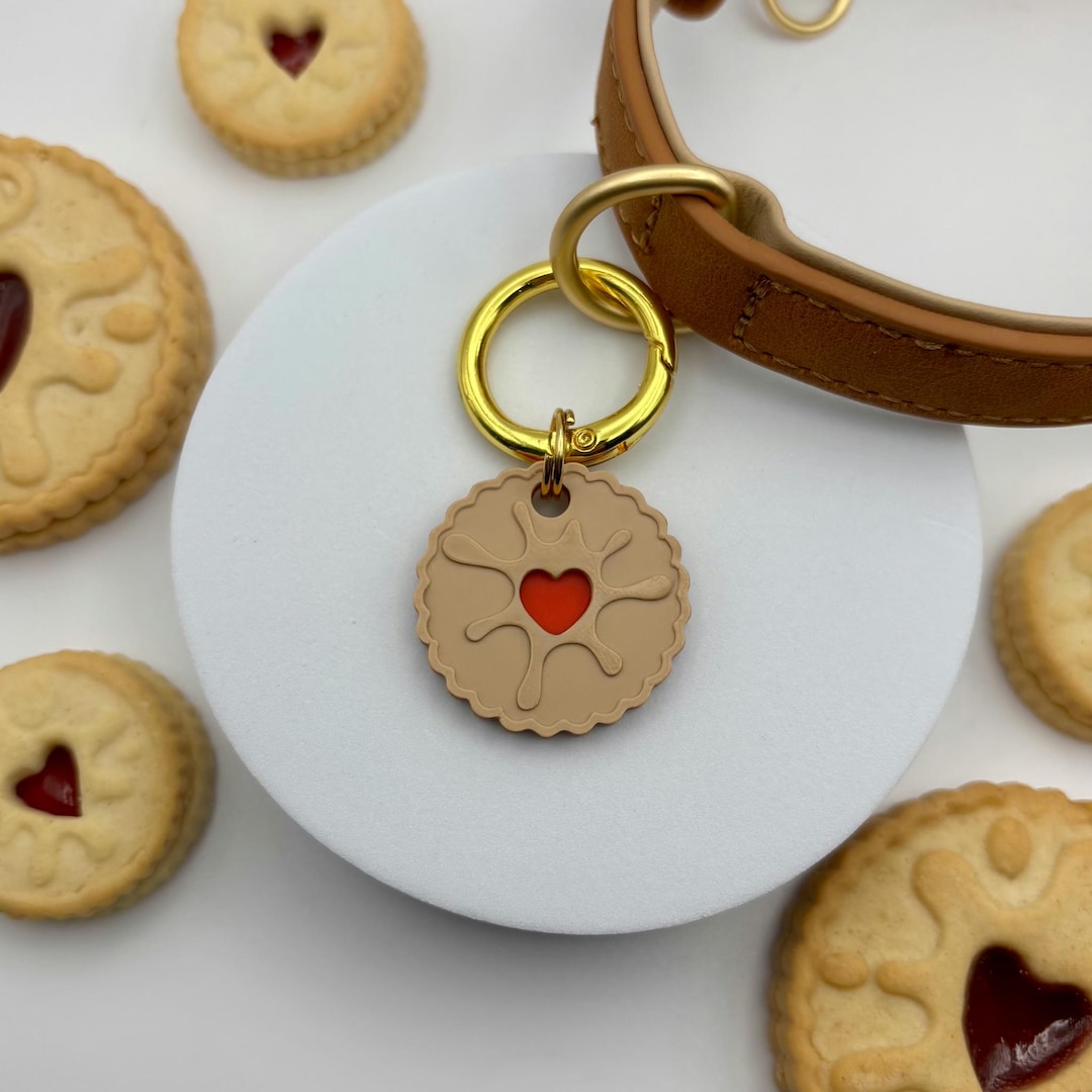 Raspberry Dog Tag 3D Printed Jammie Biscuit Dog Tag – Personalized Pet ID Tag - Etsy