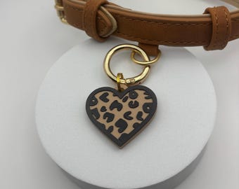 Leopard Print - Personalised 3D Printed Dog Tag, custom, sustainable, customized, pet ID