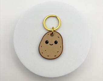 Potato - 3D Printed Dog Tag, custom, sustainable, customized, jellycat, gift, keyring, cute