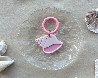 Targhetta per animali domestici a forma di conchiglia - personalizzabile, animali domestici, accessori, estate, cane, gatto, spiaggia