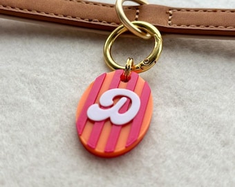 Targhetta per animali domestici Stripes - personalizzata, realizzata su misura, targhetta per cani, accessori, portachiavi