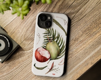 MagSafe Tough Flowers Botanical iPhone 15 15 Pro 15 Pro Max 14 Pro, 14 Pro Max 13 Pro Max case iPhone Case Handmade Drawing