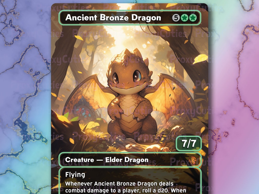 Ancient Bronze Dragon Proxy Card Etsy