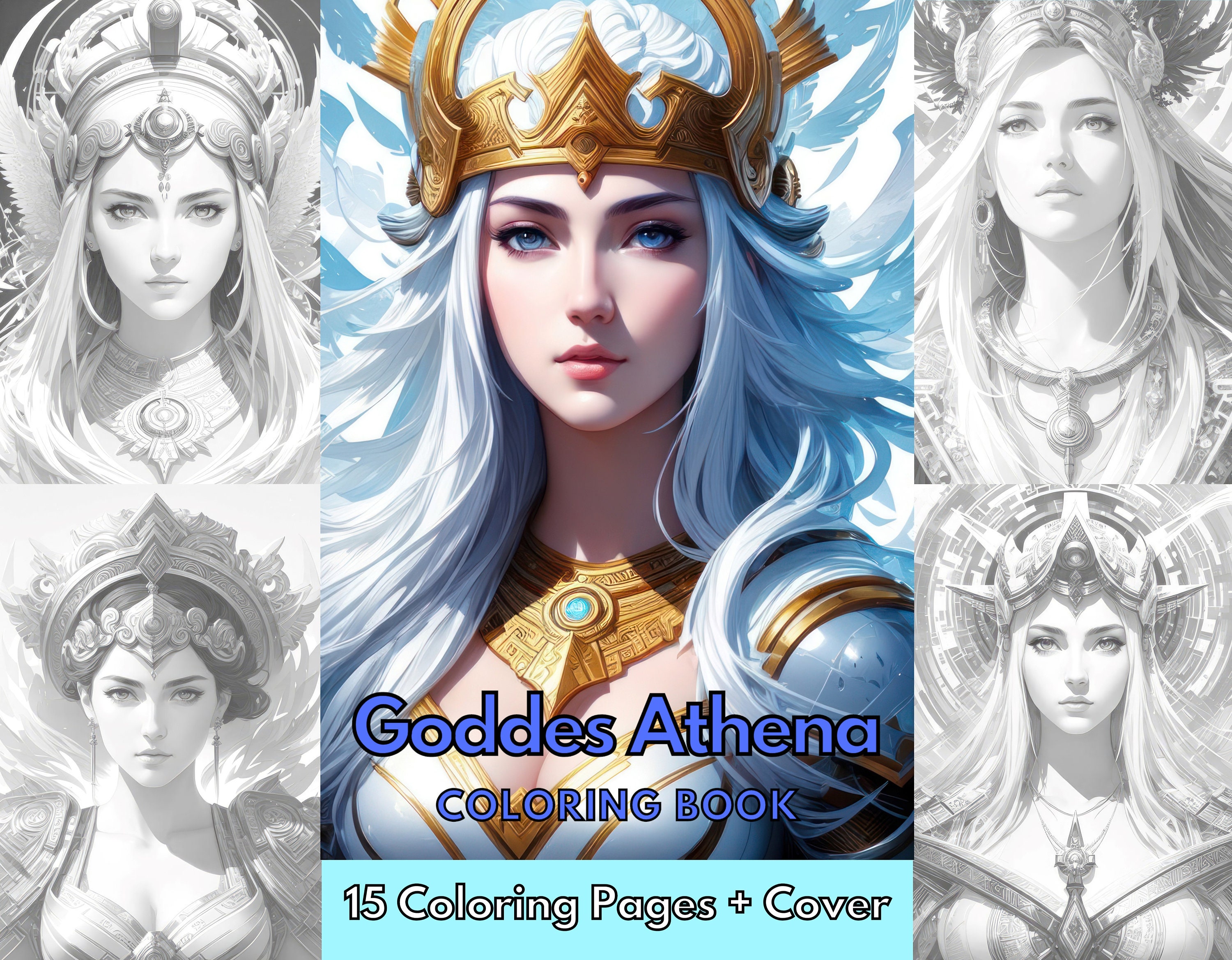 Goddess Athena Coloring Page Printable Coloring Page Adult - Etsy UK