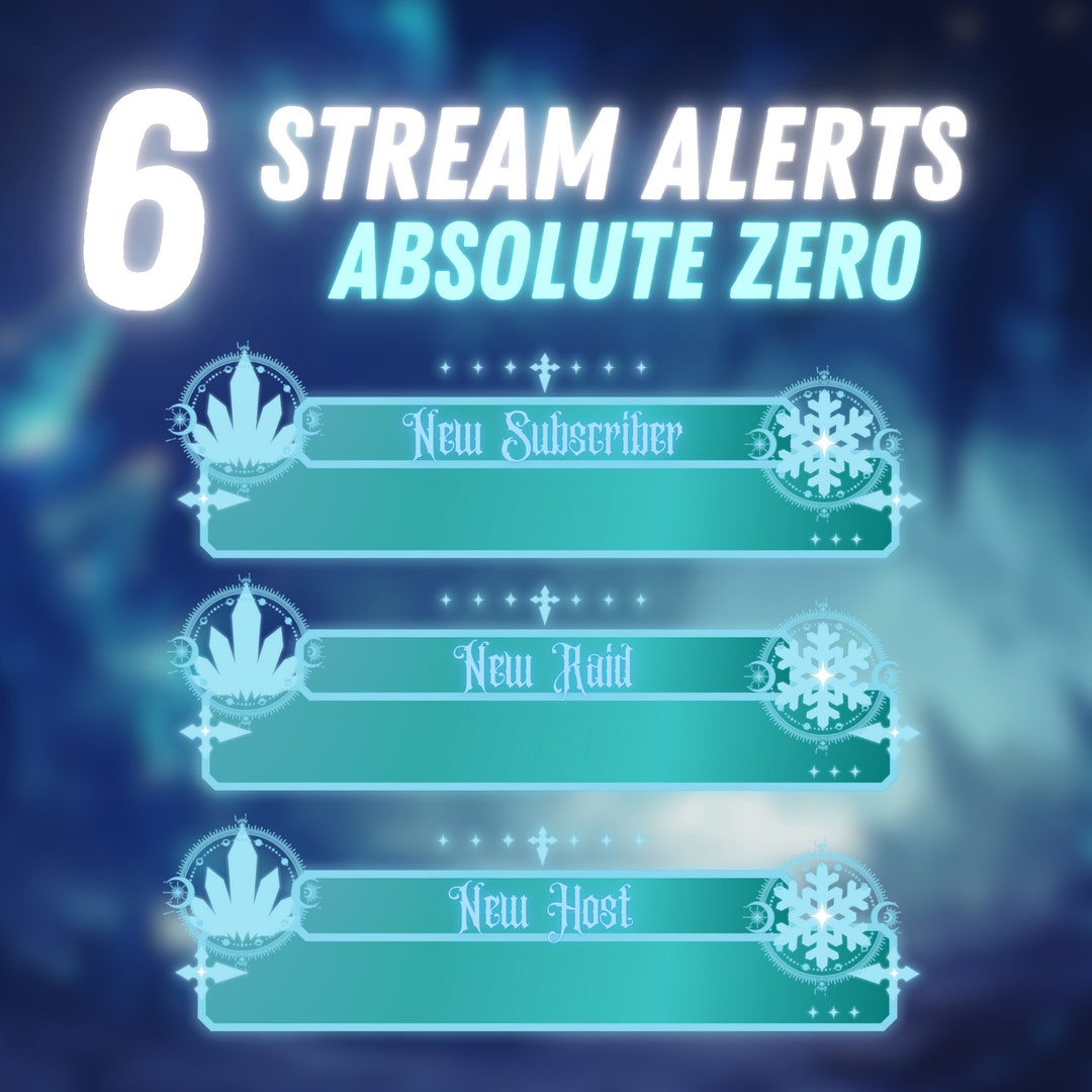 6 Cute Ice Crystals Alerts | for Twitch | OBS | Vtuber Alerts | Clean ...