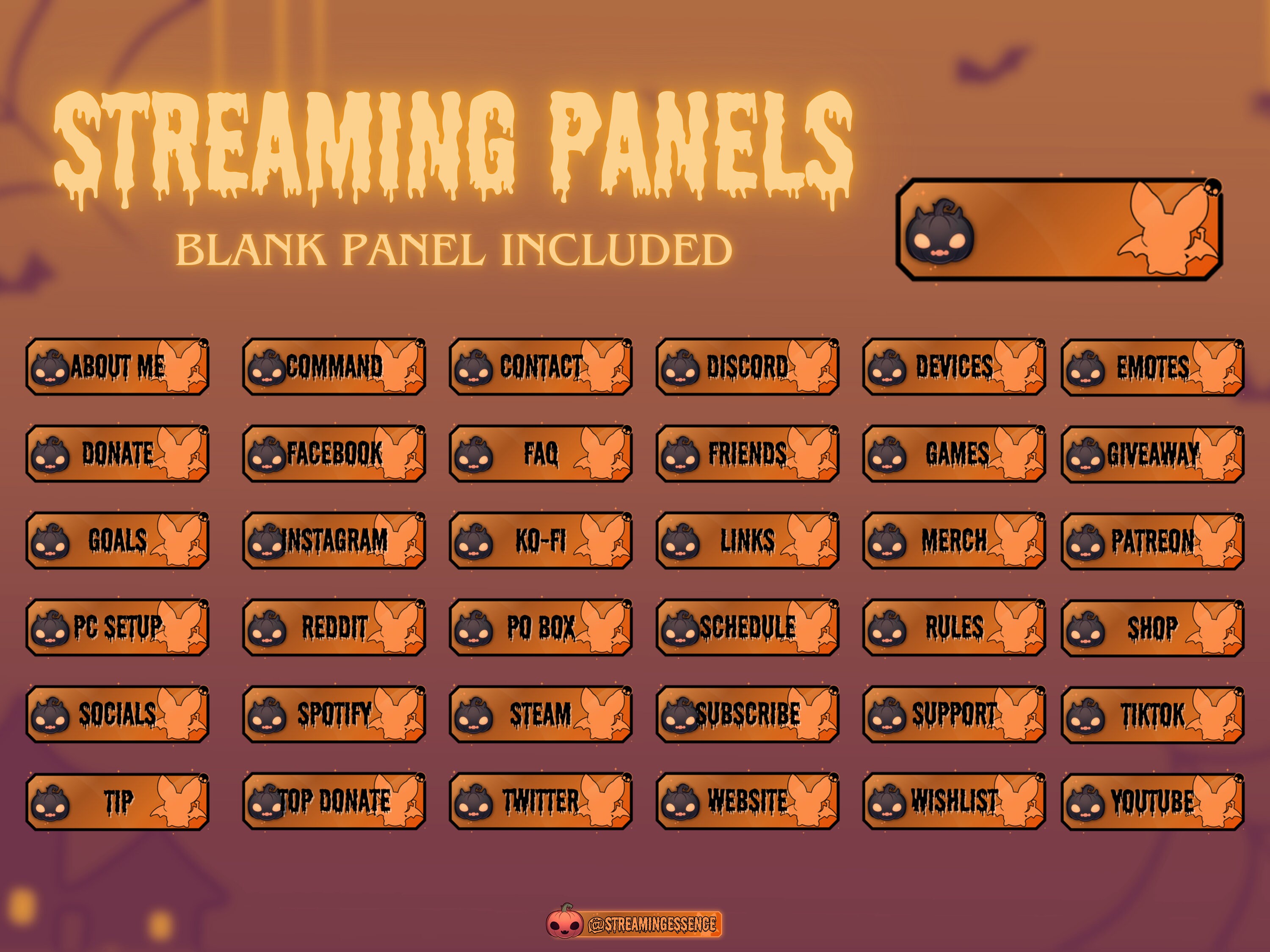 Haunted Overlay Haunted Season Stream Overlay Package for Twitch | Cute Twitch Pack ...