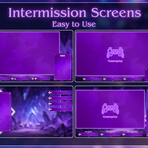 Mystic Amethyst Stream Overlay Bundle for Twitch | Cute Twitch Pack ...