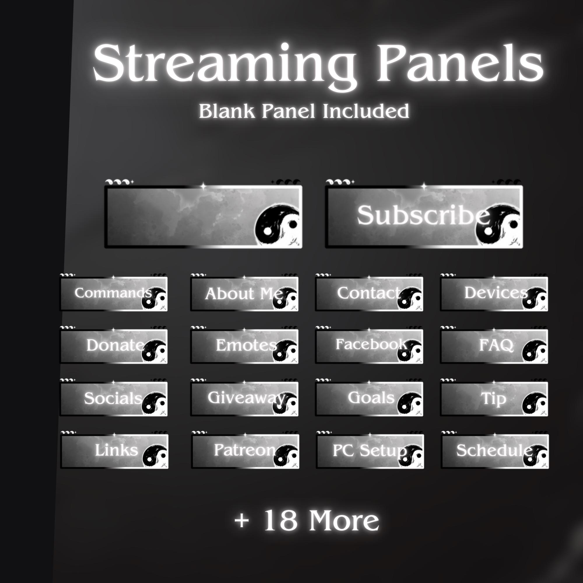 Ying and Yang Stream Overlay Bundle for Twitch | Cute Twitch Pack | OBS ...