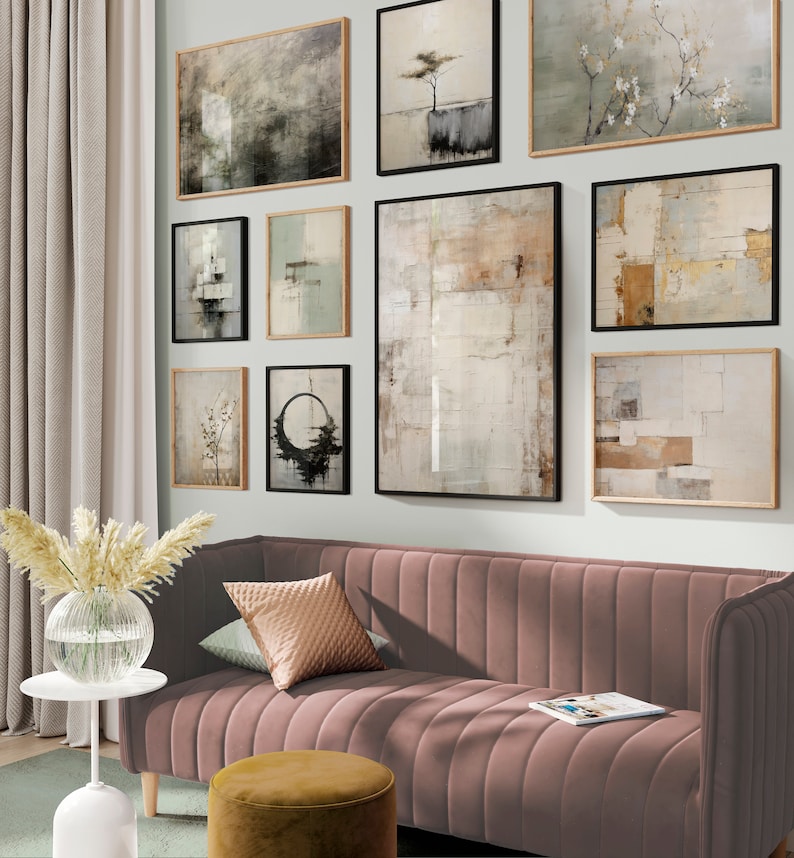 Japandi Wall Art SET of 30 Wabi Sabi Wall Art Prints Abstract Wall Art ...
