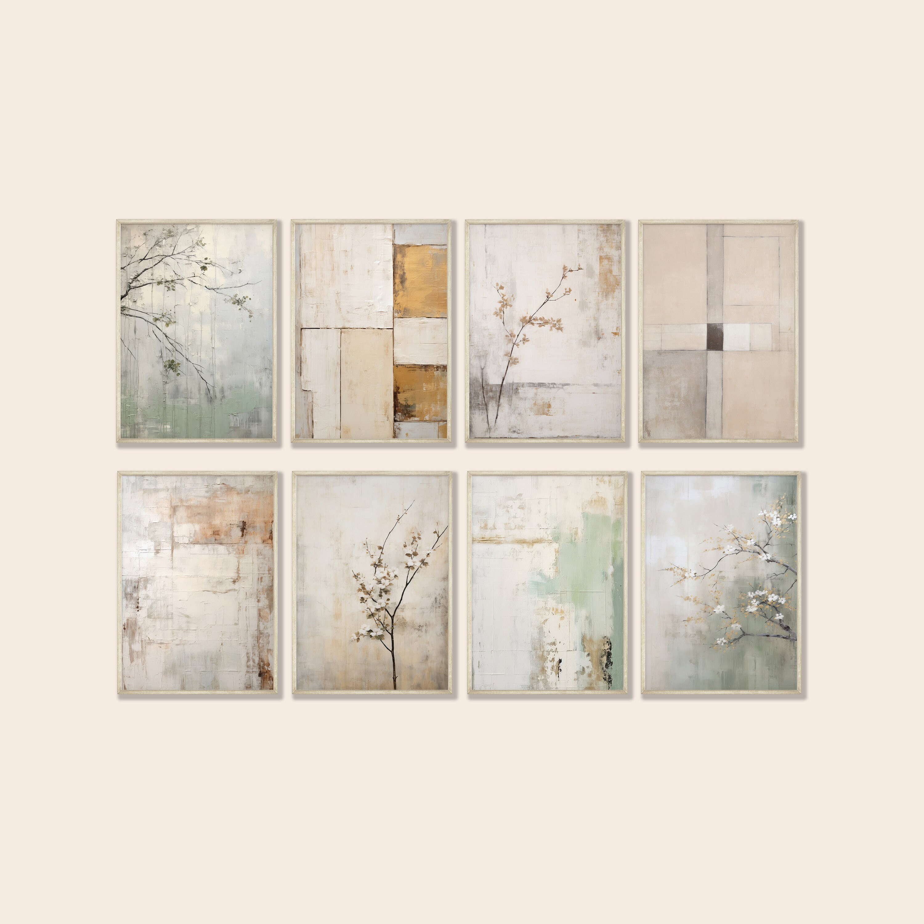 Japandi Wall Art SET of 30 Wabi Sabi Wall Art Prints Abstract Wall Art ...