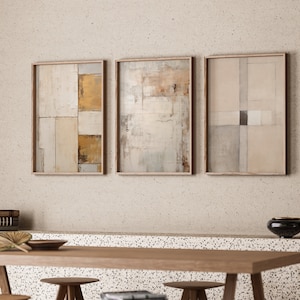 Wabi Sabi Wall Art Gallery SET de 3 Wabi Sabi Abstract Art Prints Japandi Wall Art Minimalista Wall Art Wabi Sabi Imprimible DESCARGA DIGITAL