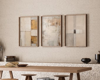Wabi Sabi Wall Art Gallery SET of 3 Wabi Sabi Abstract Art Prints Japandi Wall Art Minimalist Wall Art Wabi Sabi Printable DIGITAL DOWNLOAD