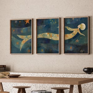 Mermaid Wall Art Triptych Wall Art 3 Piece Wall Art Teen Girl Room Decor 3 Panel Wall Art Room Decor for Teens PRINTABLE DIGITAL DOWNLOAD