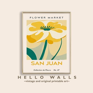 Flower Market Print Puerto Rico Flower Market Poster Flower Market Wall Art Puerto Rico Wall Art Flower Poster PRINTABLE DIGITAL DOWNLOAD