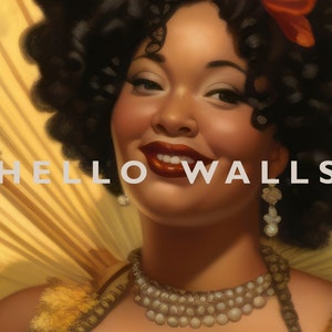 Art Nouveau Wall Art 1920s DIGITAL DOWNLOAD Poster Body Positive Art Digital Print Beautiful Black Woman Wall Decor PRINTABLE image 4