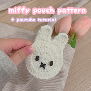 crochet miffy bag charm / pouch PDF pattern | beginner-friendly crochet pattern with YouTube tutorial