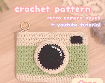 FREE - Retro Camera Pouch Crochet Pattern – Beginner-Friendly (PDF)